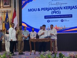 Ketua Koperasi Marsuki Ragil Teken MoU Kerja Sama Program MBG pada Pengukuhan APPMBGI Lampung