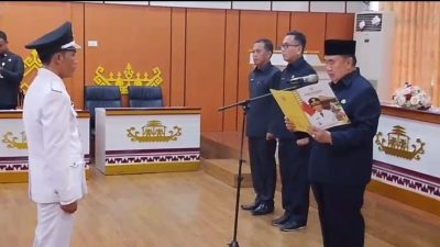 Bupati Tanggamus Lantik Kepala Pekon PAW Tegineneng, Tekankan Kreativitas dan Kemandirian Desa
