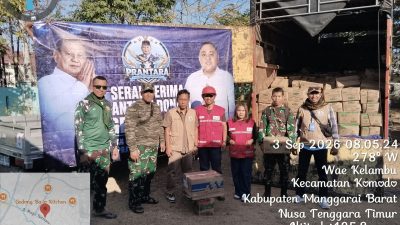 DPP Relawan PRANTARA Indonesia Serahkan Bantuan Logistik Gempa NTT melalui PMI Manggarai Barat