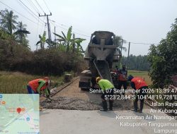 Ruas Talang Padang-Sumanda Mulai Dibeton, Pemeliharaan Berkala Tangani 2,2 Kilometer Jalan